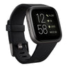 Fitbit Versa 2 Smartwatch Carbon (Black) with Bonus Bands (Olive)