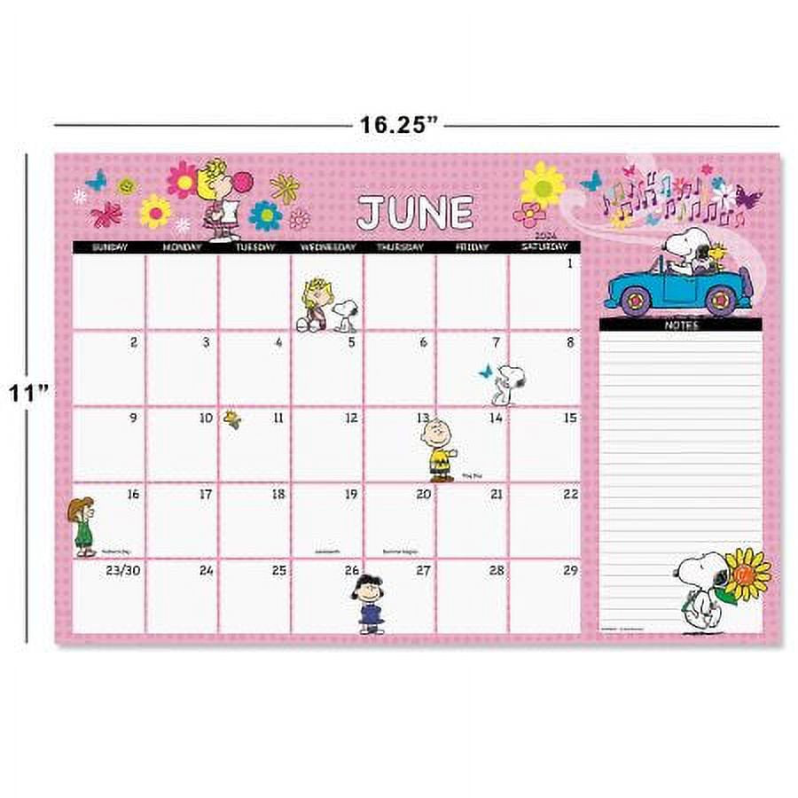 2024-2025 PEANUTS® Desk Calendar Pad, 11-Inch X 16-1/4-Inch Size, Large 24-Month Bookstore-Quality Calendars for Kitchen & Office, by Current