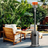 Costway 50000 BTU Propane Patio Heater Standing LP Gas Steel W/ Wheels Grey