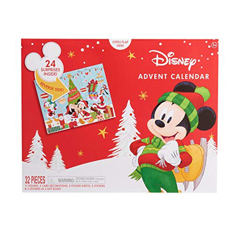 Disney Classic Advent Calendar, 32 Pieces, Figures, Decorations, and Stickers