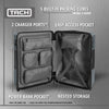 TACH V3 Lightweight 3Pc Hardside Luggage Suitcase Set W/Charge Ports, Gray