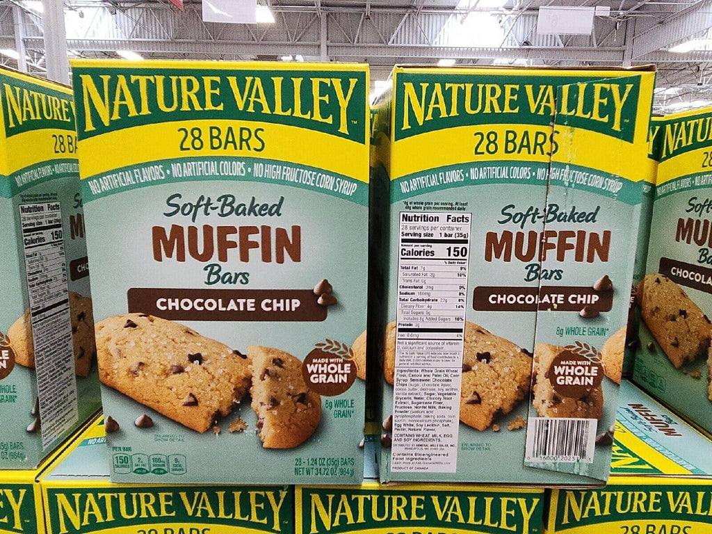 X2 Nature Valley Soft Baked Muffin Bars, Chocolate Chip (28 Ct.)