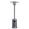 Costway 50000 BTU Propane Patio Heater Standing LP Gas Steel W/ Wheels Grey