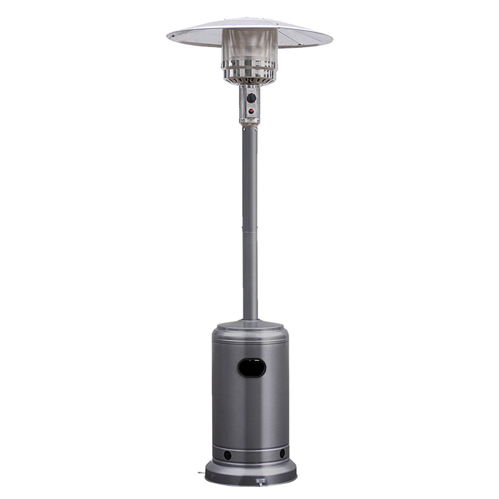 Costway 50000 BTU Propane Patio Heater Standing LP Gas Steel W/ Wheels Grey