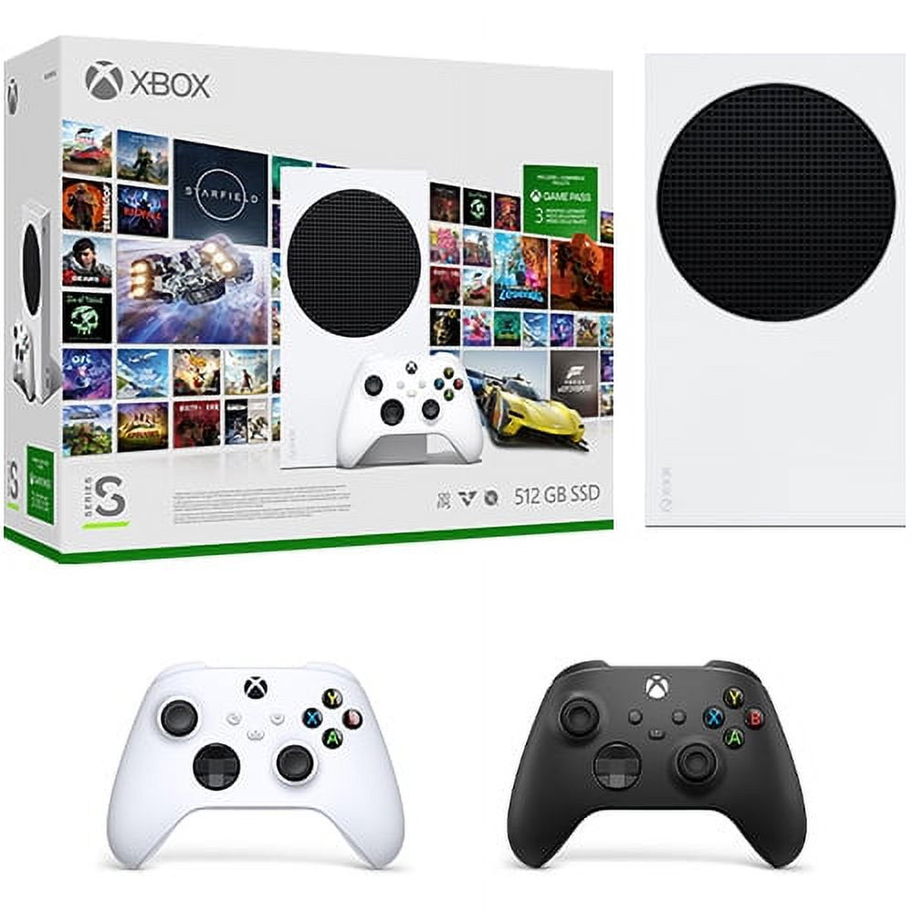 Xbox Series S 512GB SSD Console + Xbox Wireless Controller Carbon Black - Includes Xbox Wireless Controller - up to 120 Frames per Second - 10GB RAM 512GB SSD - Experience High Dynamic Range - Xbox...