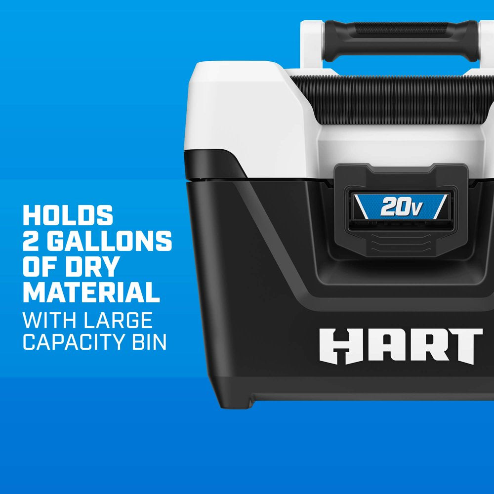 HART 20-Volt Cordless 2-Gallon Wet/Dry Vac (Battery Not Included)