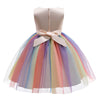 HAWEE Flower Girls Sequin Dress Rainbow Tutu Birthday Party Princess Dress Pageant Gown for Age 3-10 Years Old