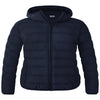 Wantdo Women'S plus Size Short Puffer Coats Quilted Zip up Parka Snow Winter Jacket Navy 5X