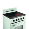 Unique Classic Retro 30" 3.9 Cu/Ft Freestanding 5-Element Electric Range with Convection Oven in Summer Mint Green