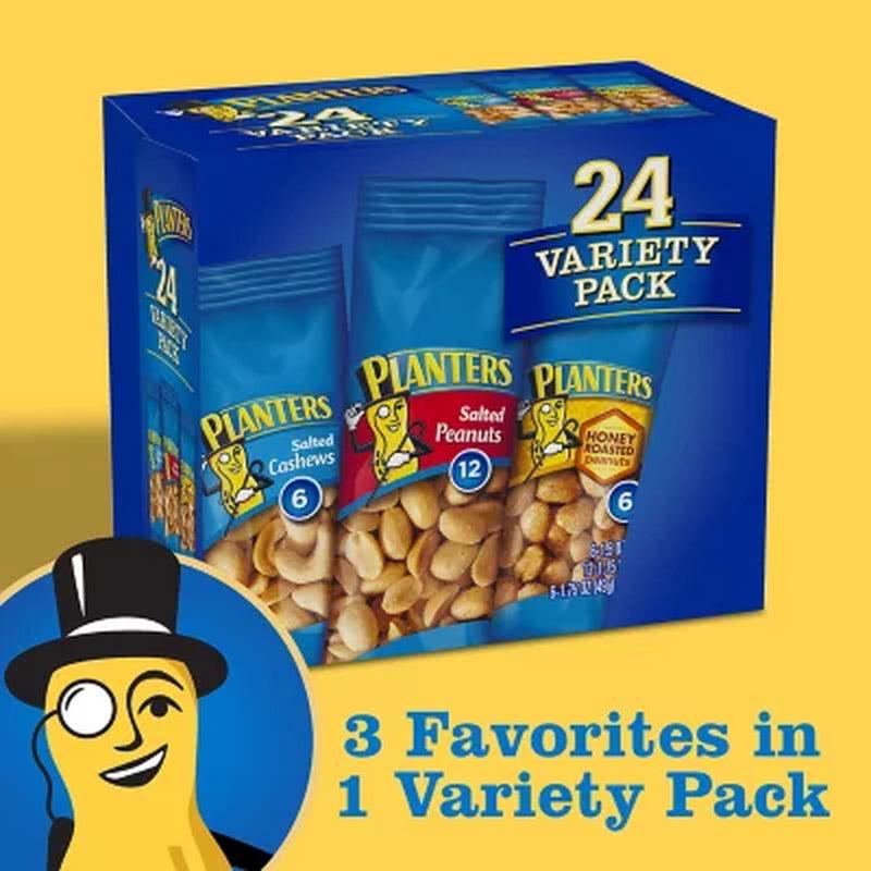 Planters Nuts Cashews and Peanuts Variety Pack (40.5 Oz., 24 Pk.)