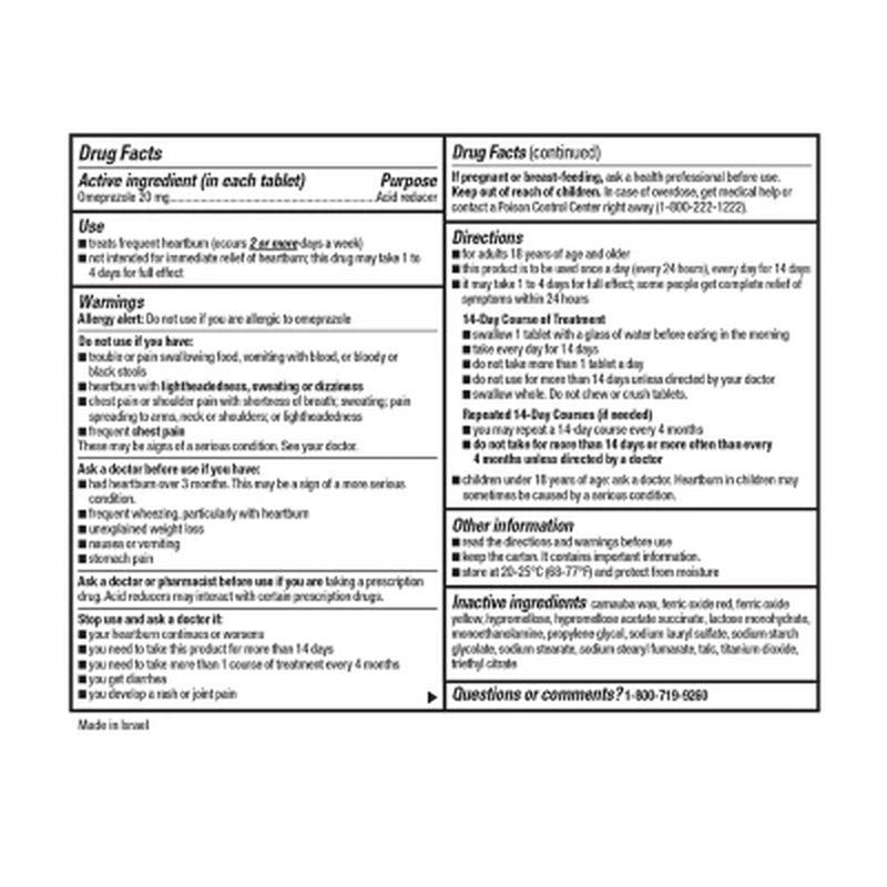 Member'S Mark Omeprazole Delayed Release Tablets 20 Mg. (42 Ct.)