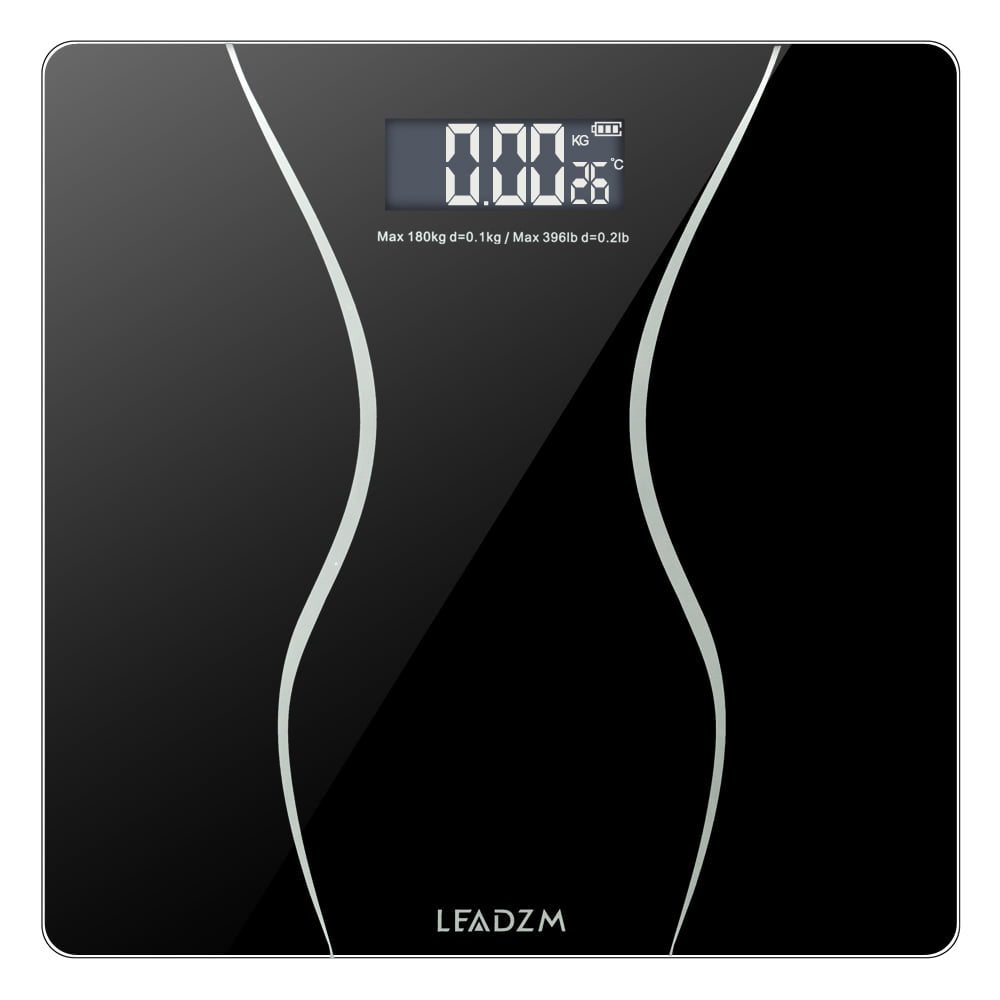 Ktaxon Bathroom Weight Scale, Highly Accurate Digital Bathroom Body Scale, Measures Weight up to 180Kg/396 Lbs., Black