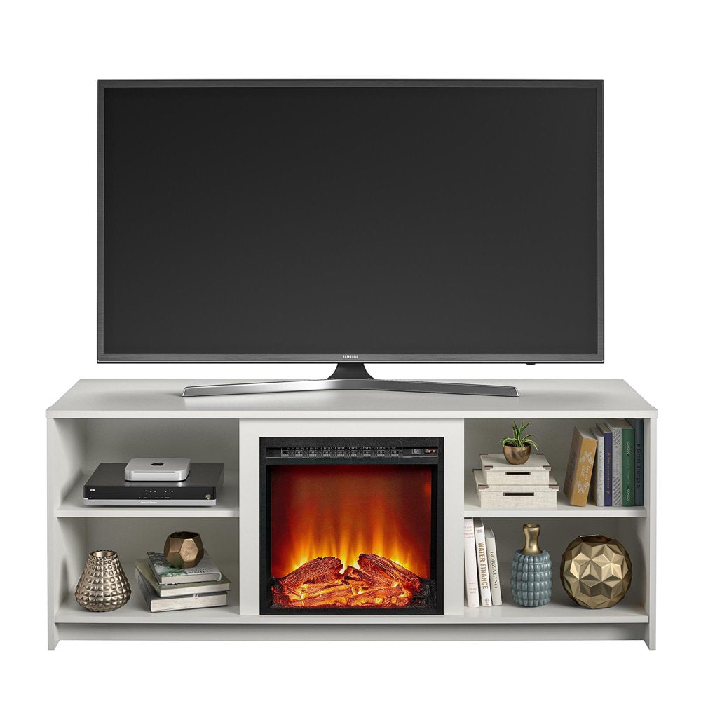 Mainstays Fireplace TV Stand for Tvs up to 65", White