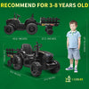 Joyracer 24 Volt Ride on Toys with Remote Control, 400W Motor, 9AH Battery Powered Ride on Tractor, 6-Wheel Big Car W/ Tipping Bucket Trailer, 3 Speeds,Led Lights, MP3/USB Music for Big Kids, Black