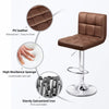 Homall Bar Stools Set of 2 PU Leather Counter Height Adjustable Swivel Barstool with Back for Kitchen, Brown