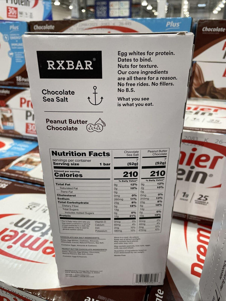 RXBAR Protein Bar Variety Pack, 14 Count Box, Pack of 2