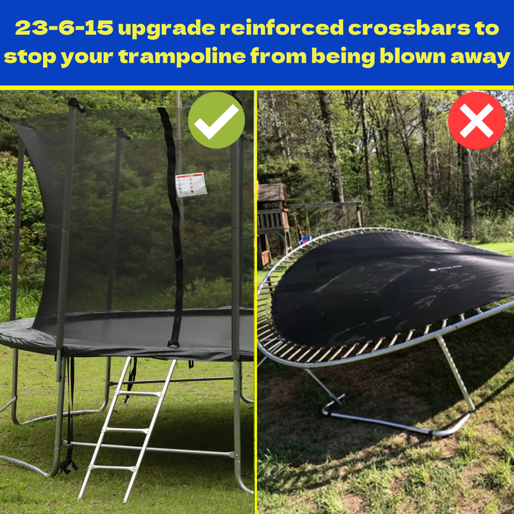 16FT Trampoline for 8-9 Kids Adults with Basketball Hoop, Ladder, Light, Sprinkler, Socks, ASTM Approved Outdoor Heavy Duty Recreational Trampoline