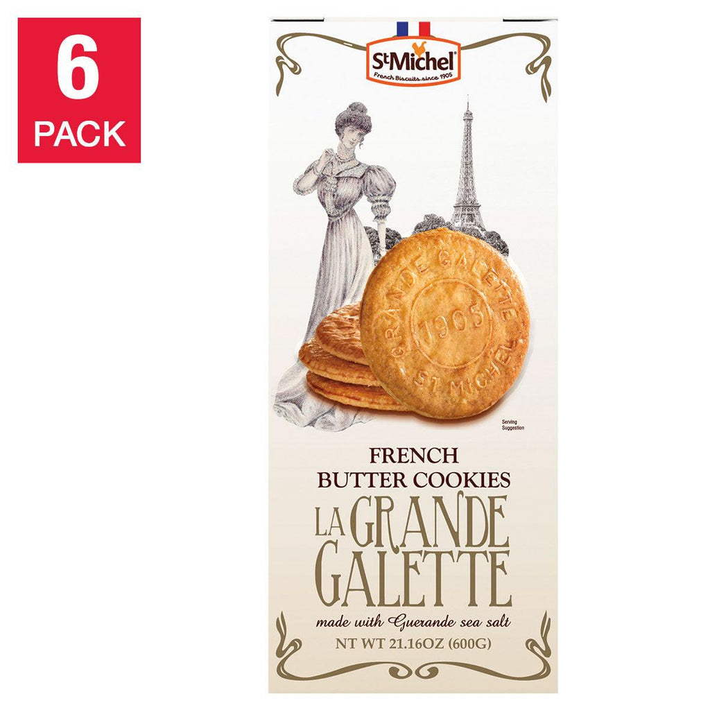 La Grande Galette French Butter Cookies, 1.3 Lb, 6-Pack