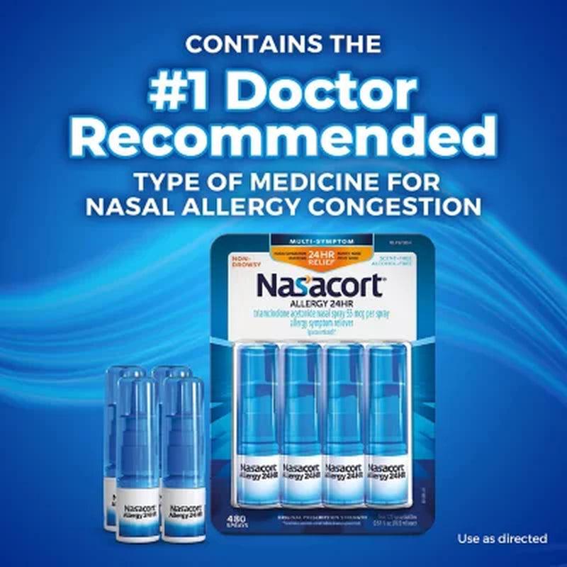 Nasacort Allergy 24-Hour Non-Drowsy Nasal Spray (120 Sprays, 4 Pk.)