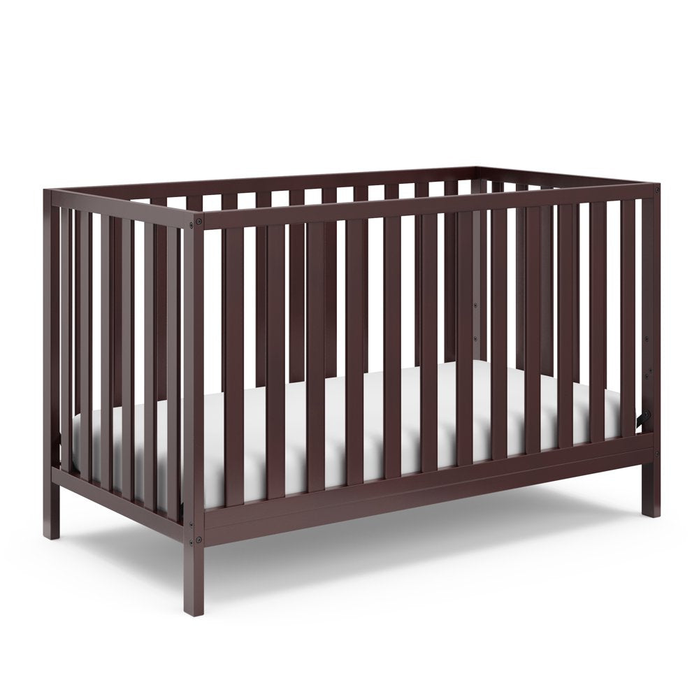 Storkcraft Sunset 4 in 1 Convertible Baby Crib, Espresso