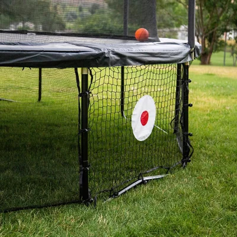 Skywalker Trampolines 16' Deluxe round Sports Arena Trampoline with Enclosure, Black