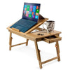 Zimtown Nature Bamboo Folding Laptop Computer Notebook Table Bed Desk Tray Stand