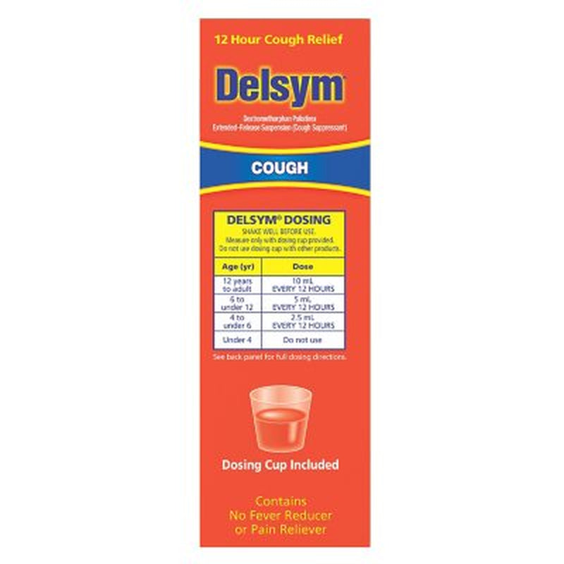 Delsym 12-Hour Liquid Cough Relief, Orange Flavor (2 Pk., 5 Fl. Oz./Pk.)