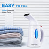 FEBFOXS Steamer for Clothes,700W Portable Garment Steamer,Auto Shut-Off Function,Wrinkles/Steam/Soften/Clean/Sterilize,White