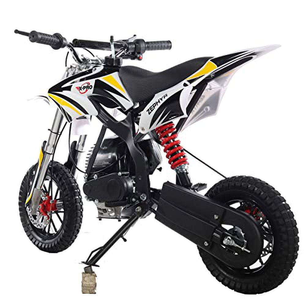 X-Pro Brand New Zephyr 4 Stroke 40Cc Gas Pit Dirt Bike, Mini Bike for Kids, Pull Start 10" Wheels