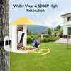 Bird Feeder with Camera, Outdoor Smart Cameras with Solar Netvue Birdfy Lite for Bird Watching, Yellow