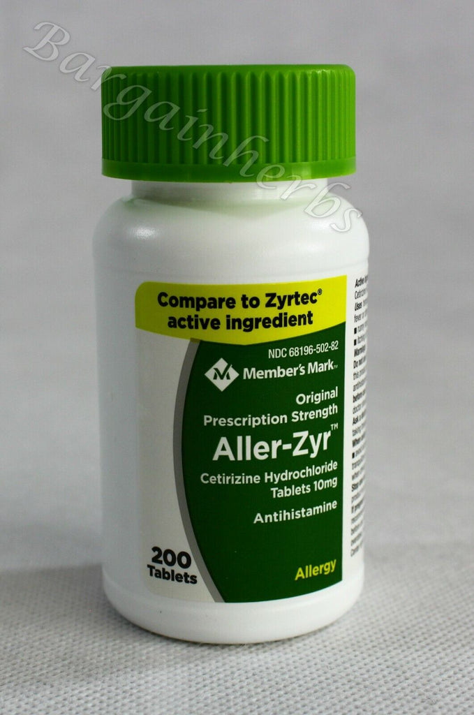 Member'S Mark 10Mg Aller-Zyr Cetirizine HCL 200 Tablets Free Shipping