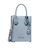 Michael Kors Mercer Extra-Small Pebbled Leather Crossbody Bag (PALE BLUE)