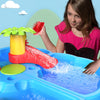 TEMI Sand Water Table for Toddlers, 4 in 1 Sand Table and Water Play Table, Kids Table Activity Sensory Play Table Beach Sand Water Toy for Outdoor Backyard for Toddlers Age 2-4 Gift