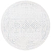 SAFAVIEH Tulum Ronald Distressed Area Rug, Ivory/Light Grey, 6'7" X 6'7" Round