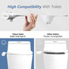 Veken Ultra-Slim Dual Nozzle Bidet Attachment for Toilet, Silver