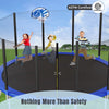 EUROCO 1500LB 16FT Trampoline for Adults and Kids, Trampoline with Enclosure ,Ladder,Basketball Hoop,Heavy Duty Recreational Trampoline Capacity for 9-10 Kids