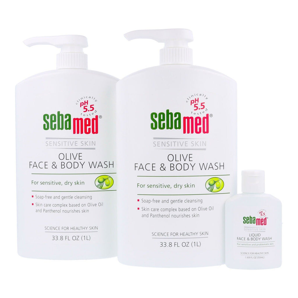 Sebamed Soap Free Face & Body Wash and Travel Size Wash - Free Shipping