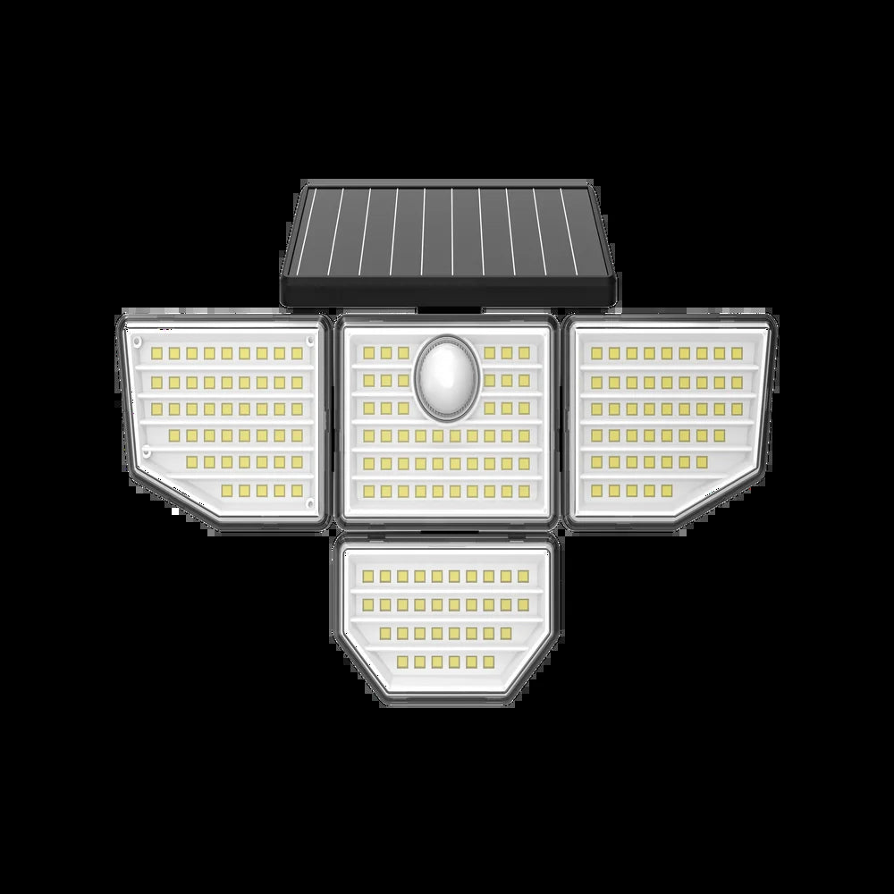 Hyper Tough Solar Motion 4-Head Adjustable LED Security Light with Remote Control, 1000 Lumens, 2-Pack