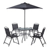 Mainstays Albany Lane 6-Piece Outdoor Patio Dining Set, Black