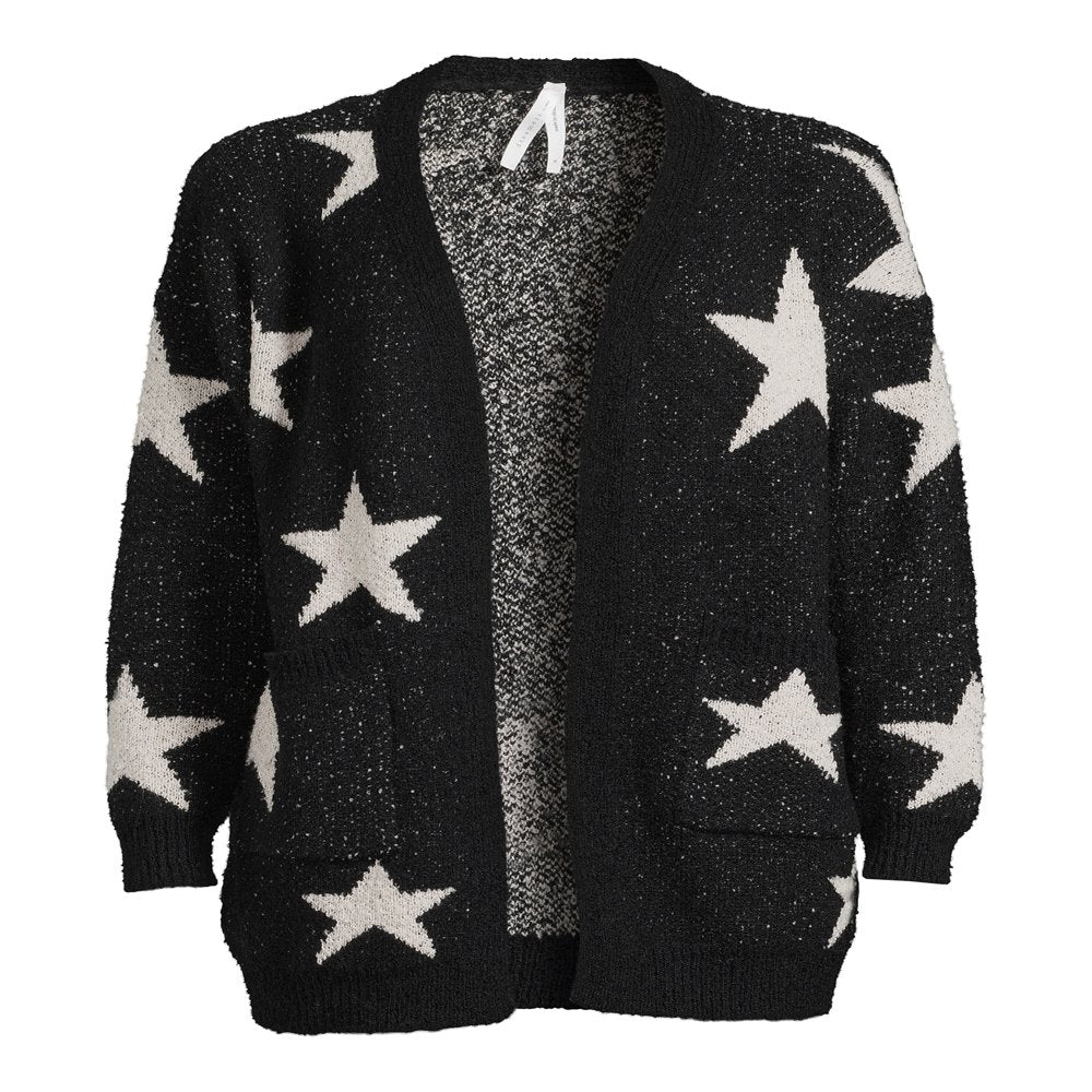 Dreamers by Debut Women'S Open Front Print Cardigan Sweater, Midweight