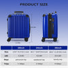 3-Piece Expandable Luggage Sets, ABS Spinner Suitcase Set with TSA Lock , Bright Blue