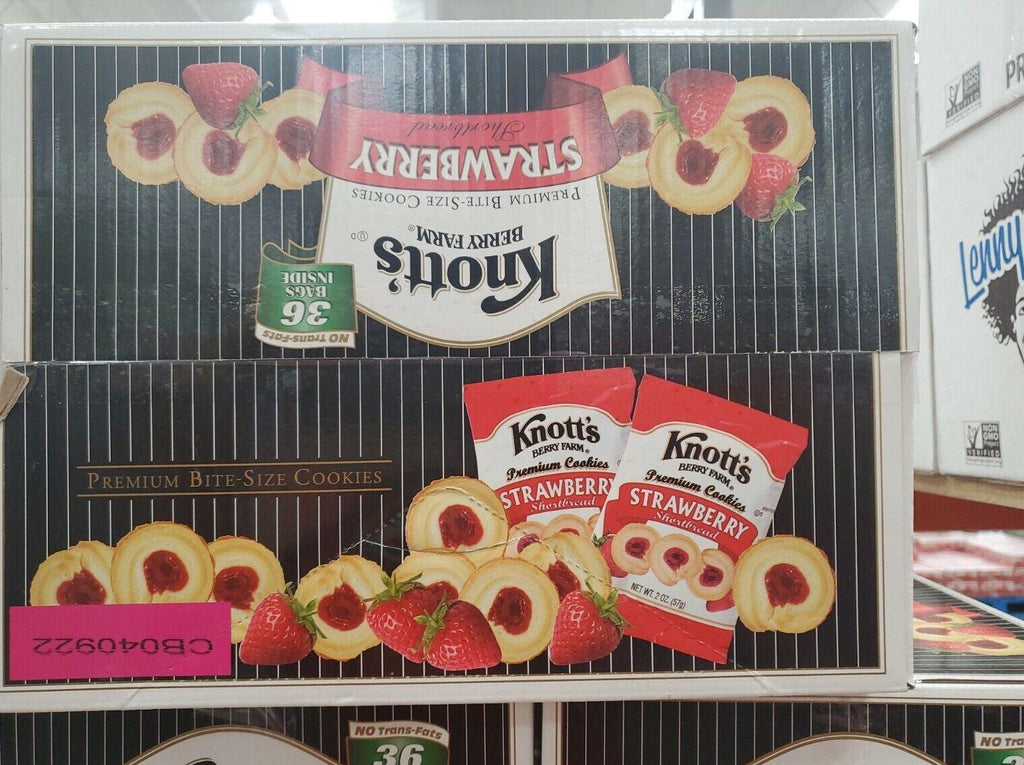 Premium Berry Jam Shortbread Cookies Strawberry 2 Oz 36/Carton Knott'S