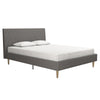 Mr. Kate Daphne Upholstered Bed with Headboard and Modern Platform Frame, Full, Dark Gray Linen