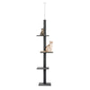 PAWZ Road Cat Tree Floor to Ceiling 105"-In 4 Tier Cat Tree Tower Cat Climbing Posts, Gray