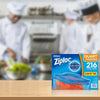 Ziploc Easy-Open Tabs Freezer Quart Bags with New Stay Open Design (216 Ct.)