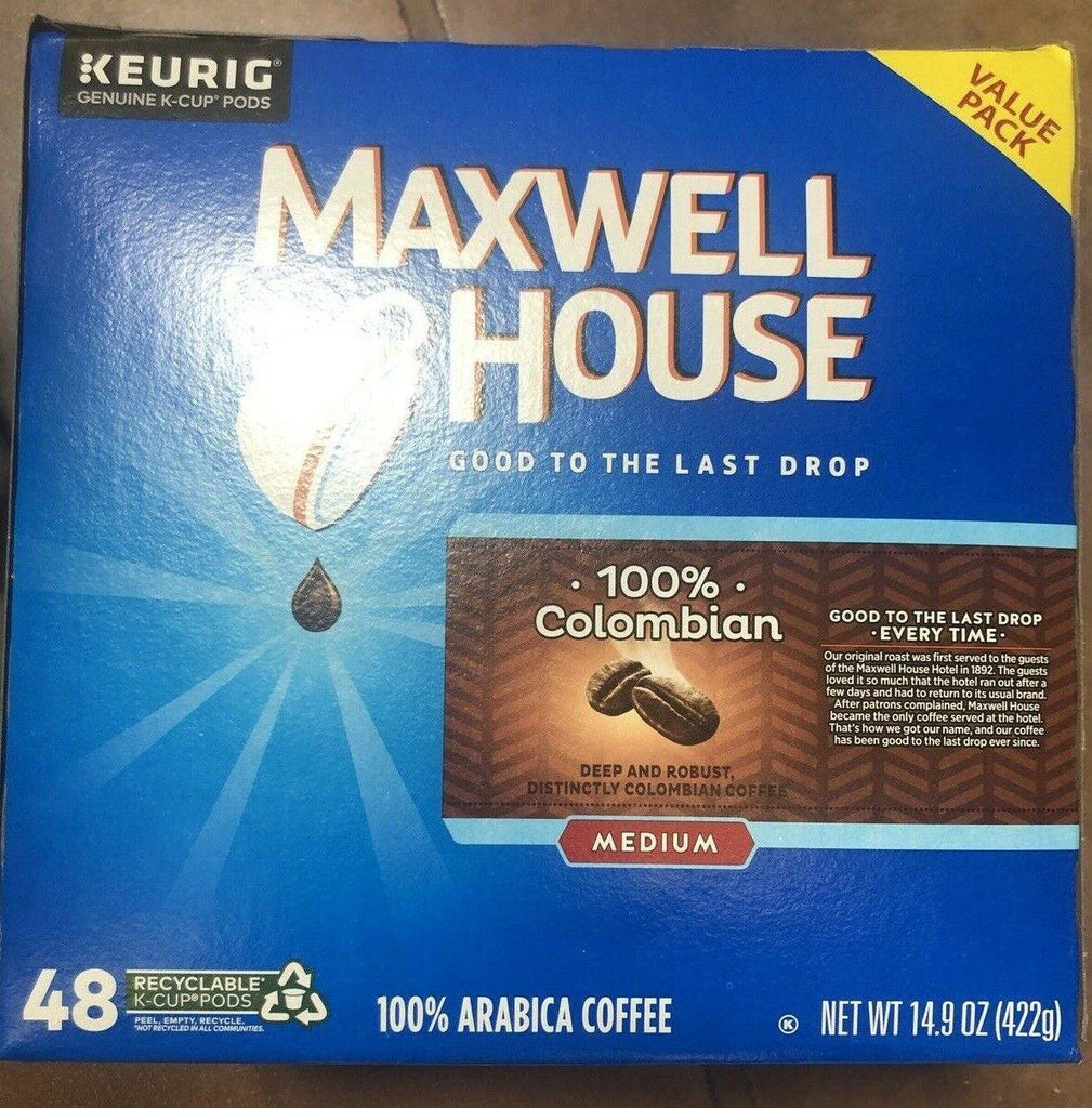 Maxwell House Blend Coffee K-Cup Pods - 48 Count Medium 100 % Colombian