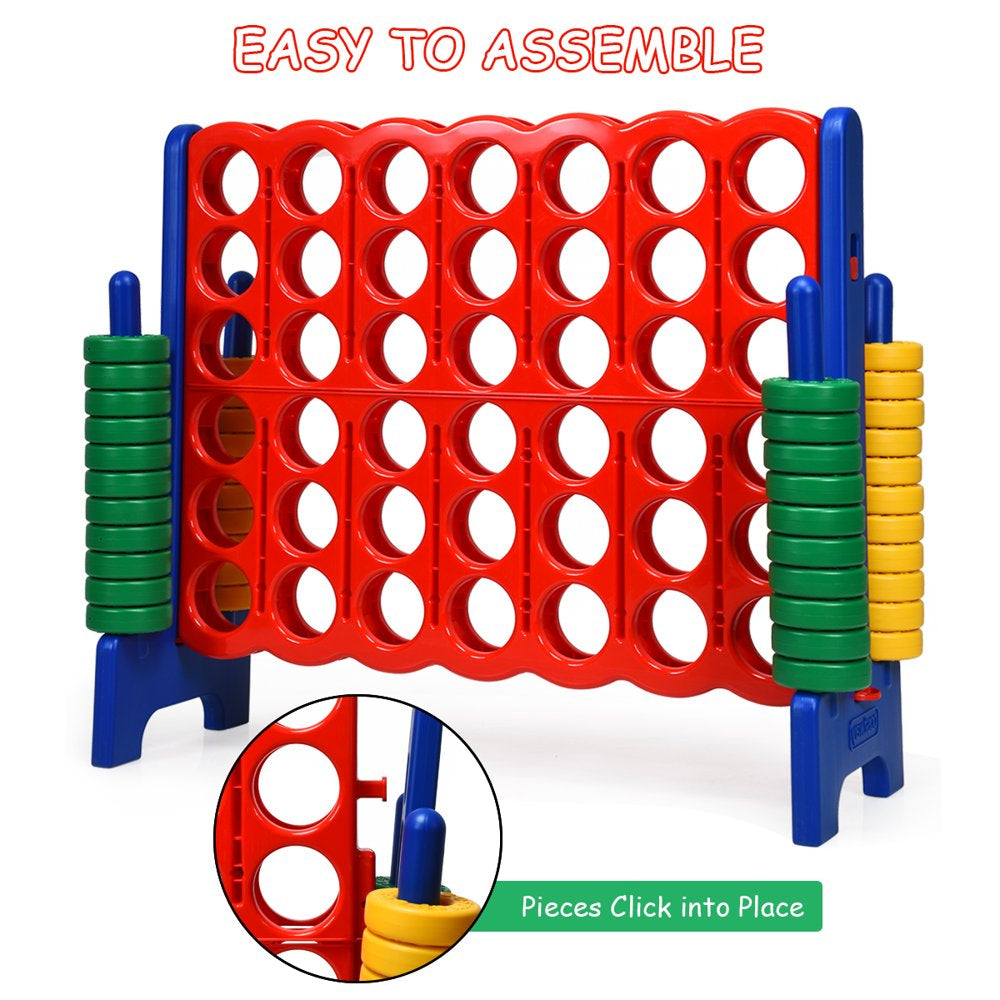 Costway Jumbo 4-To-Score 4 in a Row Giant Game Set Kids Adults Family Fun