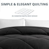 SOPAT All Season down Alternative Comforter Hotel Luxury Quilted Duvet Insert Cooling Washable Hypoallergenic Reversible Quilt - Queen,Gray