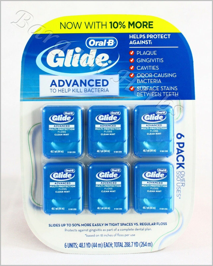 Free Worldwide Shipping Oral B Glide Advanced Floss 6 Pk 264M New