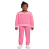 Athletic Works Girls’ Fleece Sweatshirt and Sweatpants Set, 2-Piece, Sizes 4-18 & Plus